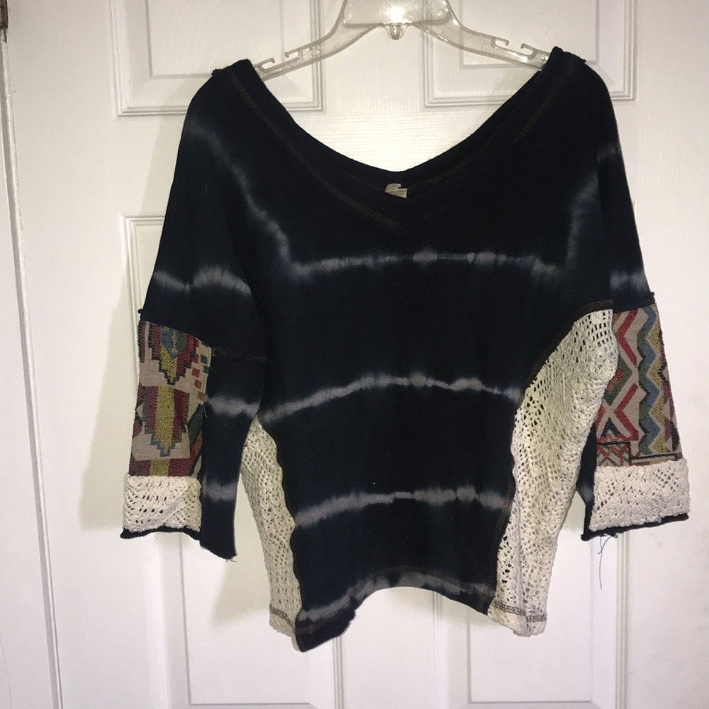 Gimmick quarter sleeve sweatshirt